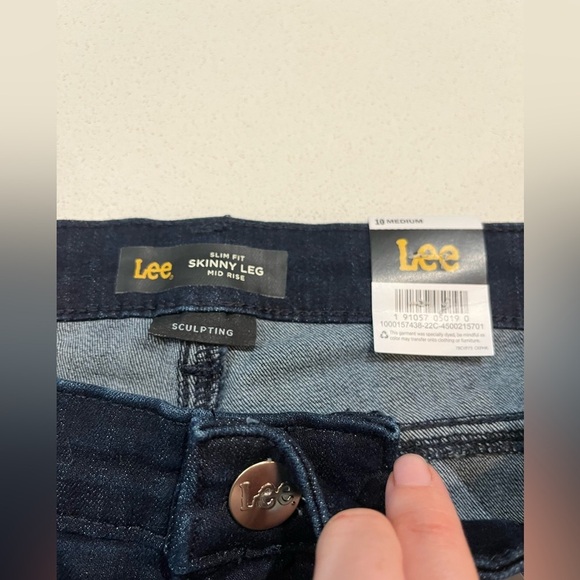 NEW Slim Fit Mid Rise Skinny Leg Jeans- 10 Medium Nightingale - Picture 12 of 13